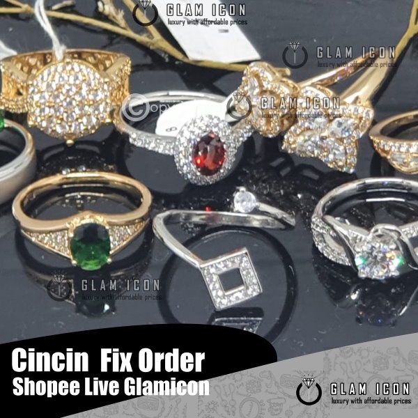 GLAMICON JEWELRY - Aksesoris wanita Cincin Fix Order Shopee Live Glamicon