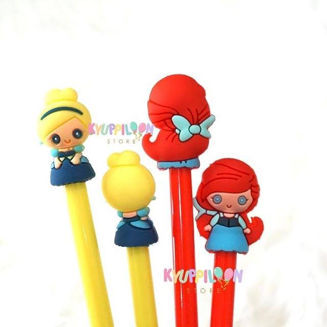 

1Lusin Gel Pen Disney Mermaid & Cinderella / gel pen / gel pen karakter / TERMURAH