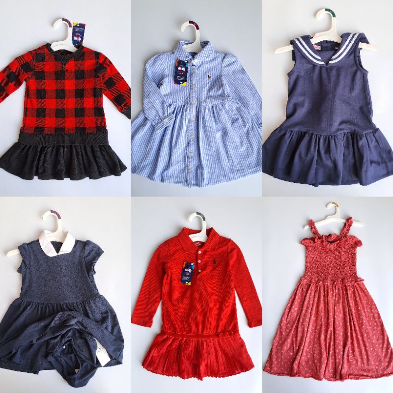 ( COD RETAIL )DRESS BAYI 9M,12M,24M / ANAK PEREMPUAN 14TH POLO RALPH LAUREN