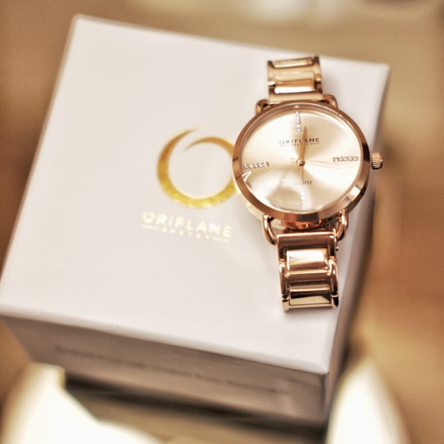 Rose goldtone watch