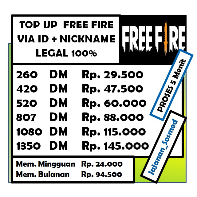 Diamond Ff Top Up Murah Via Id Top Up Ff Termurah Pulsa