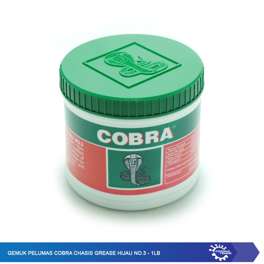 Gemuk Pelumas Cobra Chasis Grease Hijau No.3 - 1LB