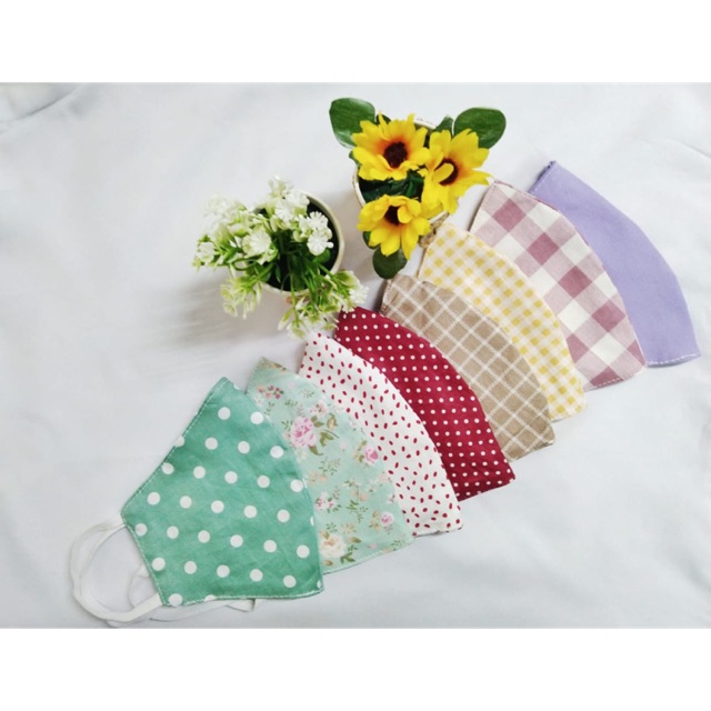Masker kain katun 2 lapis hijab/non hijab