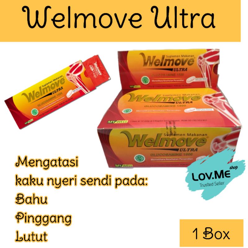 lov me❤ Welmove Ultra Merah Untuk memgatasi nyeri Otot Sendi -1Box