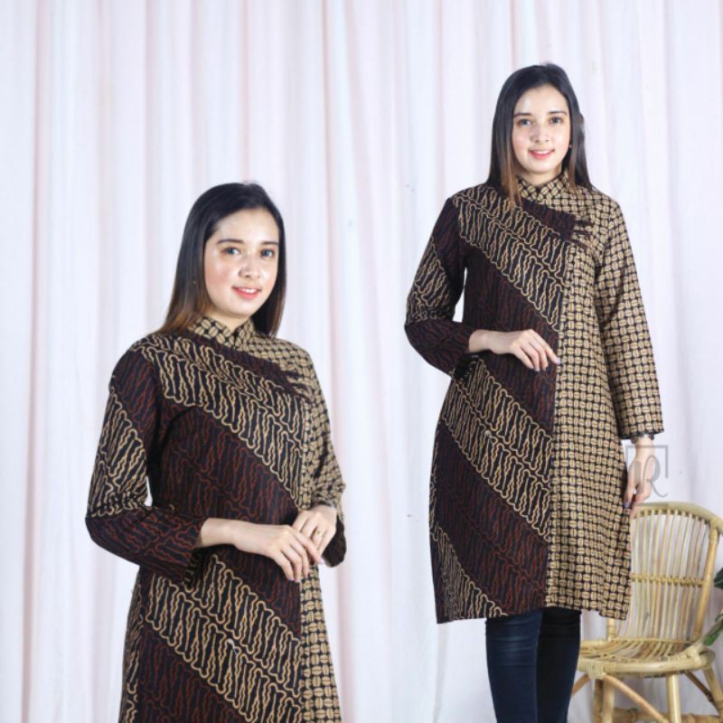 maw_arbatik Tunik Batik Double Motif/Tunik Batik Dewasa/Tunik Batik Wanita