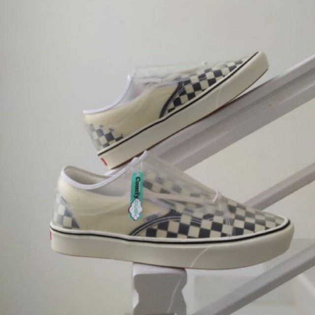 Vans Comfycush Slip-Skool Canvas Checkerboard Black/White