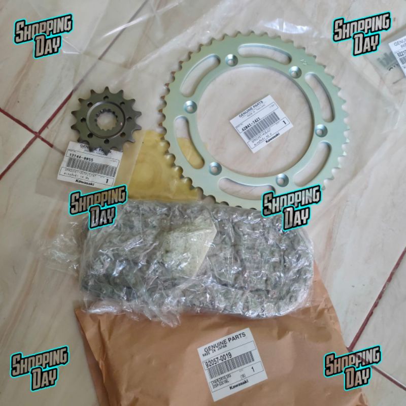 Gir gear set rantai rante klx 250 klx250 ORIGINAL