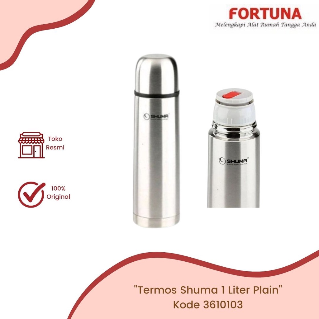 Termos Shuma ss 1 Liter Plain / Termos Air Panas dan Dingin Shuma