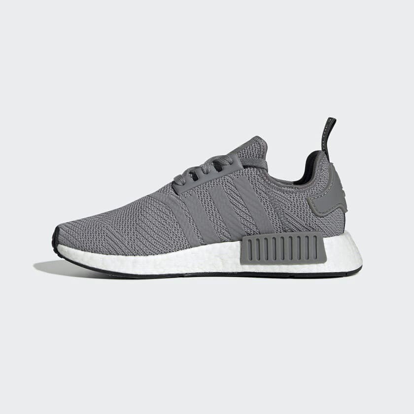 grey and burgundy adidas nmd