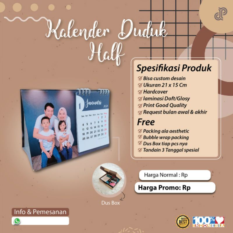 

KALENDER DUDUK KALENDER DINDING TAHUN BARU CUSTOM