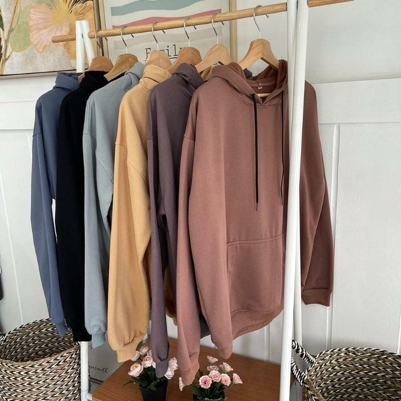 JACKET SWEATER HOODIE NATURAL TETEP KECE | BIG SIZE JUMBO WANITA PRIA