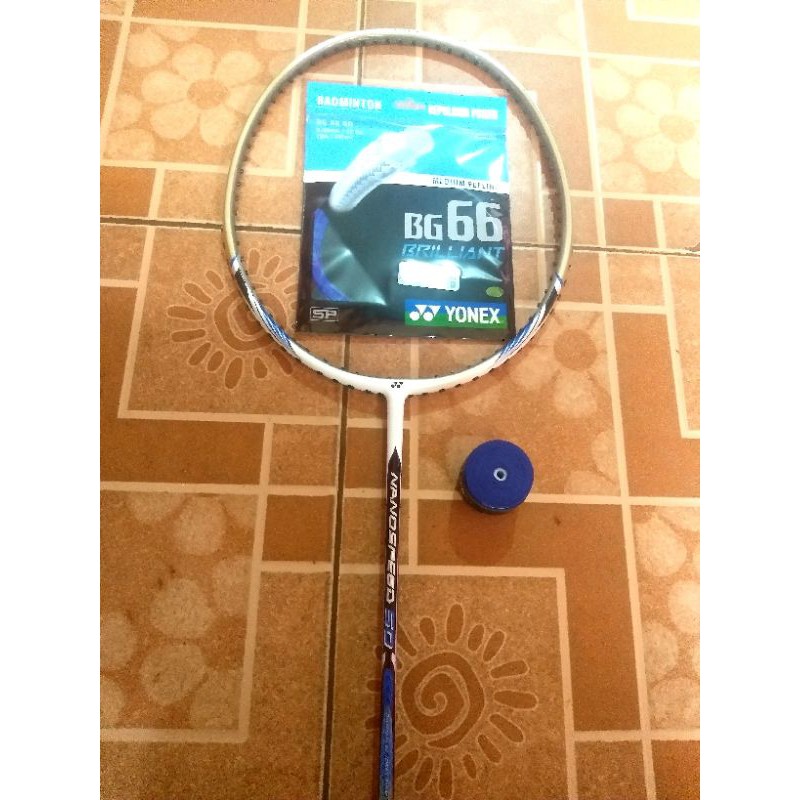 Yonex nano speed 50 original-bonus senar yonex bg66 briliant