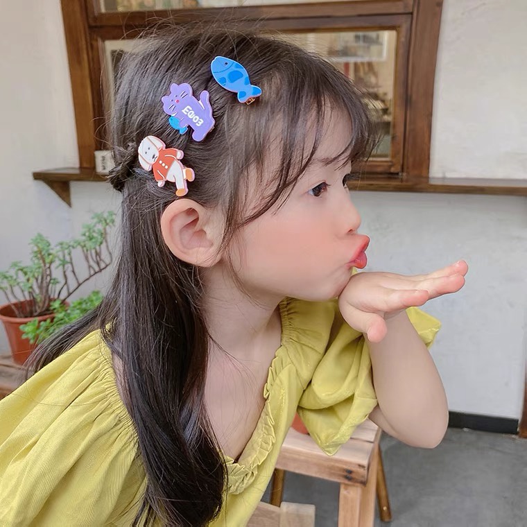 (HappyBaby )3PcsJepitan Rambut F09 Transparan dan unik/Import