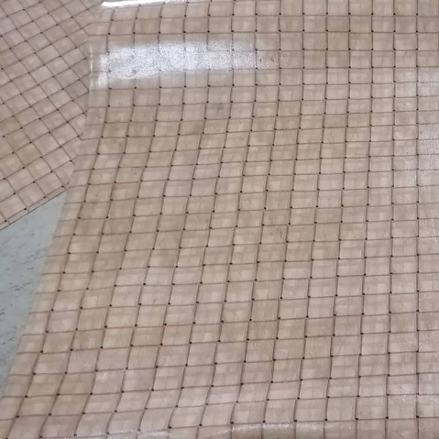 Karpet plastik lantai, Karpet vinyl, Karpet vynil import, Karpet vinyl motif kotak coklat, Karpet al
