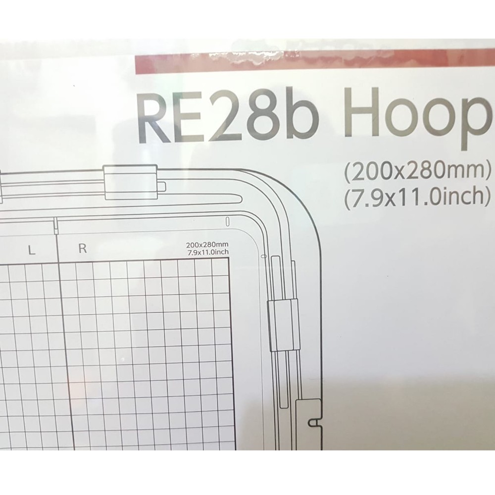 JANOME GENUINE PART Hoop/pembidangan RE28b included magnet mesin bordir komputer janome