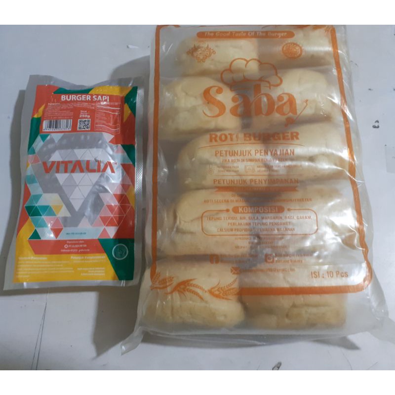 

PROMO PPKM ROTI BURGER + DAGING BURGER ISI 10 PCS