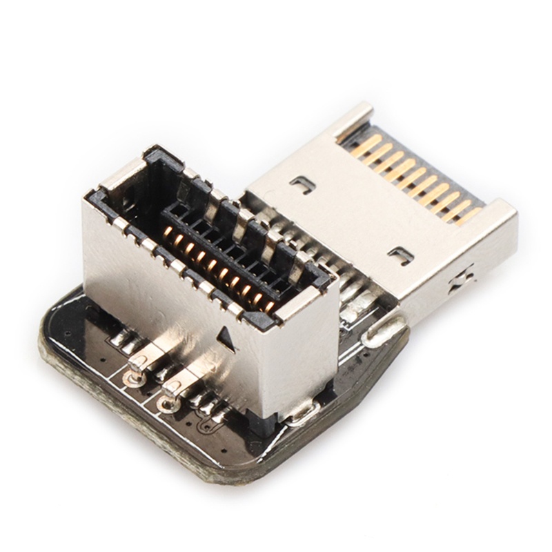 Adaptor Header Motherboard btsg 90derajat Kanan Kiri Turn Adapter Built-in USB3.1 20-Pin Tipe-E Interface Extension Adap
