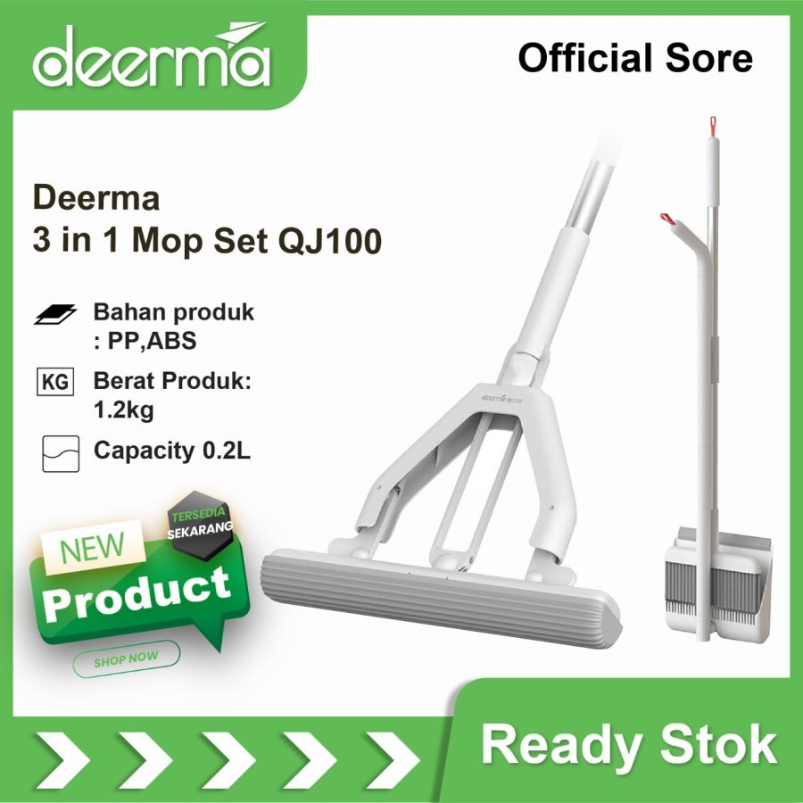 Deerma QJ100 3-in-1 Sweep And Mop Cleaning Kit