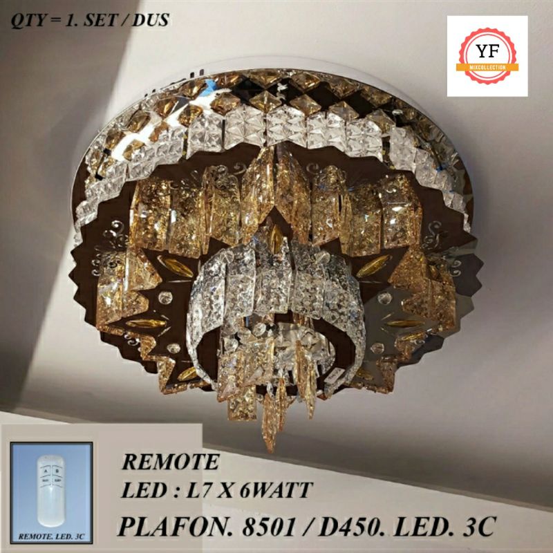 Lampu Plafon Hias Ruang Tamu LED Kristal 8501 45