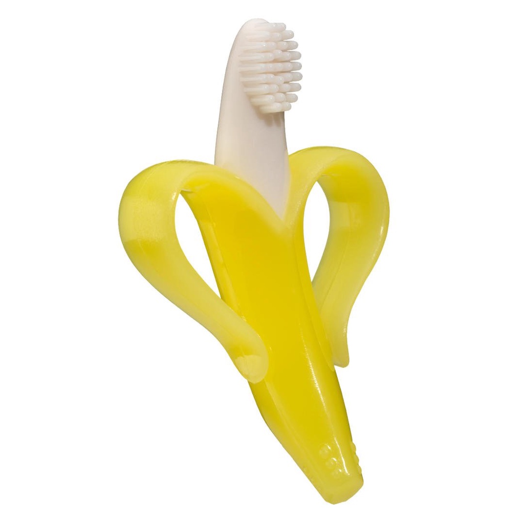 Baby Banana Toothbrush / Training Teether Tooth Brush for Infant, Baby, and Toddler / Sikat Gigi Bayi Silikon / Perawatan Mulut Bayi 12m+ (Tersedia varian warna)