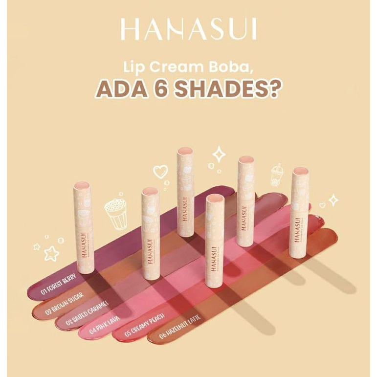 PROMO HANASUI LIP CREAM BOBA /LIPCREAM BOBA/HANASUI/LIPCREAM/LIPSTIK