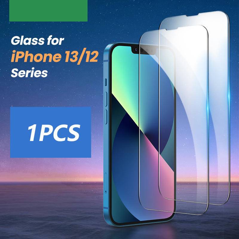 1pc Pelindung Layar Tempered Glass Untuk iPhone 13 12 11 Pro MAX Mini X XS MAX XR SE 2022 2020 6 6S 7 8 Plus