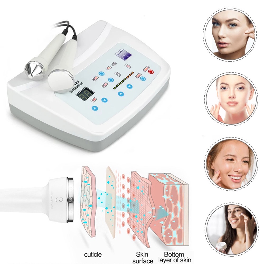 2 in 1 Ultrasonic Alat Detox Wajah Mata Ultrasound Setrika Wajah Ultrasonic