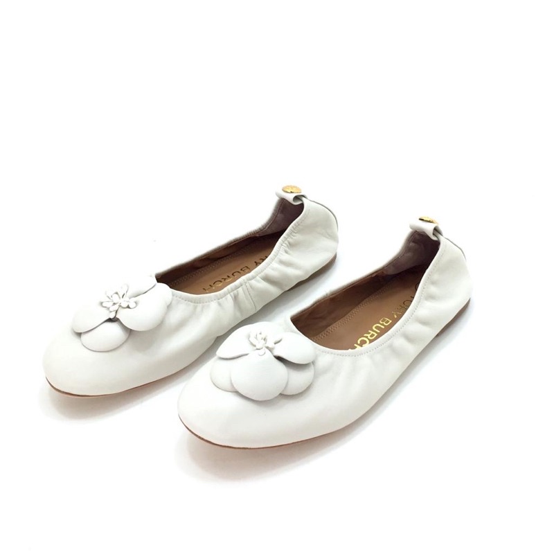 TB Flower Soft Scrunch Ballet Flats