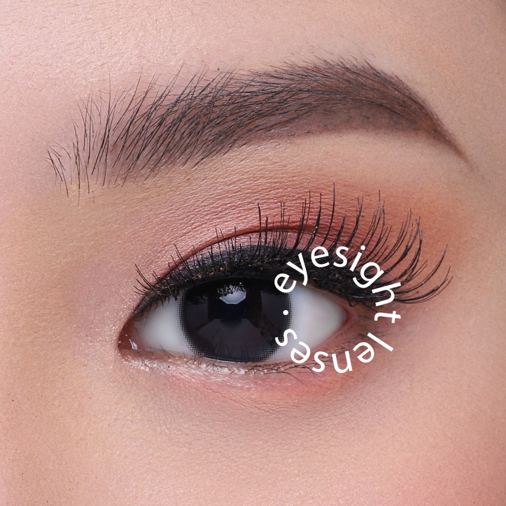 EYESIGHT LENSES Softlens Kitty Kawaii Mini Clean Black | Softlens Hitam Diameter 14.2mm Natural Look, Cocok Untuk Pemula (2pcs/sepasang)