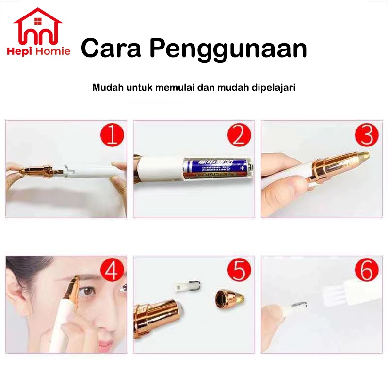 [HH] ALAT CUKUR ALIS ELEKTRIK PENCUKUR TANPA RASA SAKIT / FLAWLESS EYEBROW TRIMMER USB BATERAI