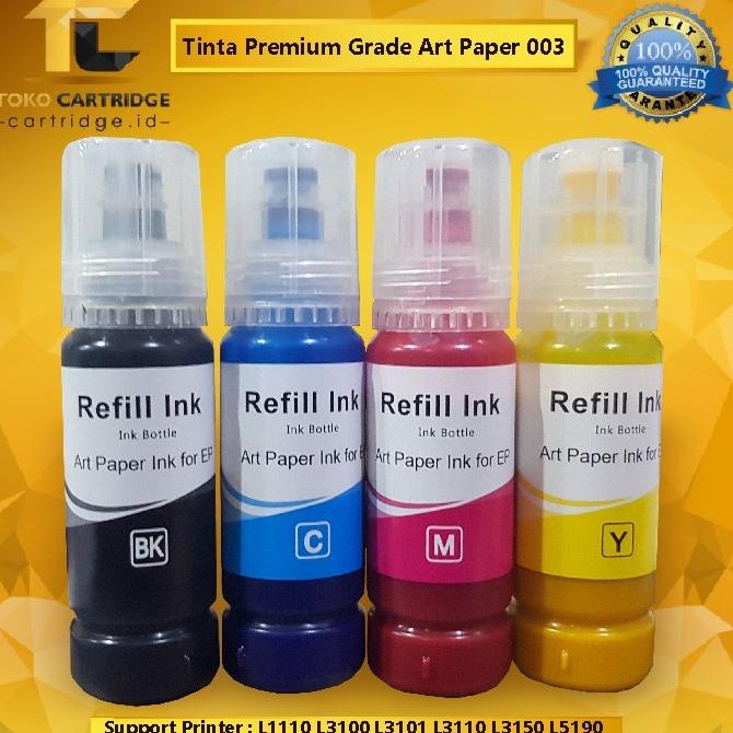 Jual Tinta Art Paper Premium Ink 003 Refill Printer Epson L1110 L3110 L3150 Murah Shopee 5677