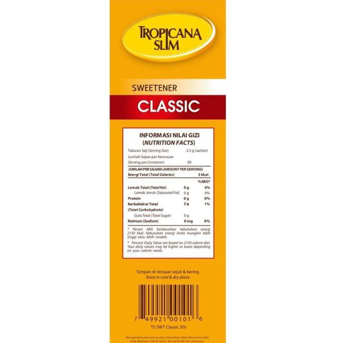 

READYY Twin Pack: Tropicana Slim Sweetener Classic (50 Sachet) COD