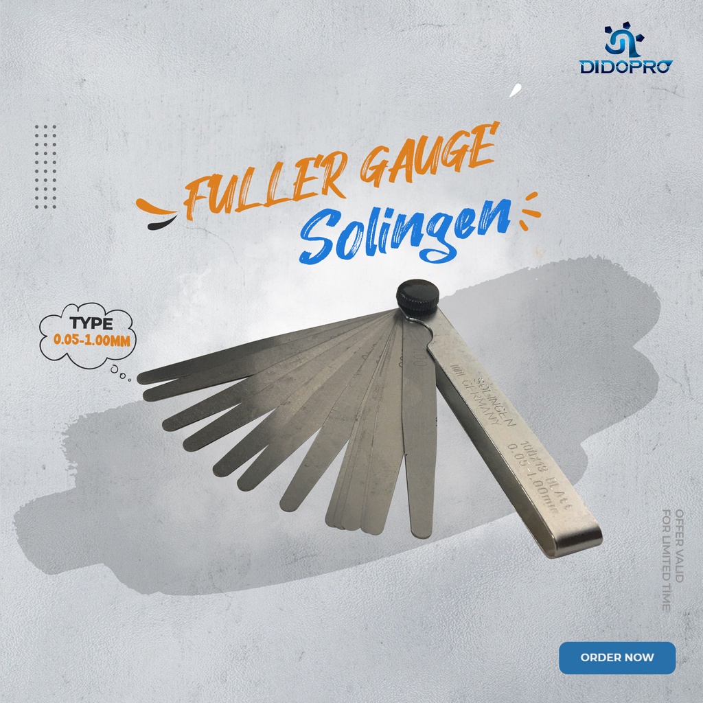 Feeler Gauge Fuller Gauge Pengukur Setelan Klep SOLINGEN