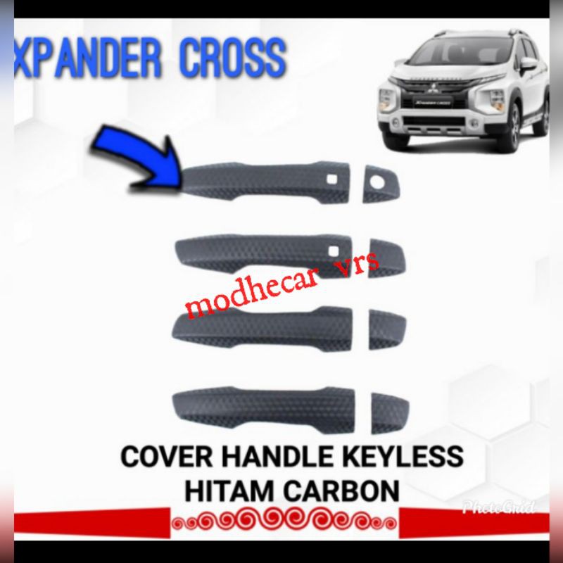 Handle cover Xpander Cross hitam carbon keyless
