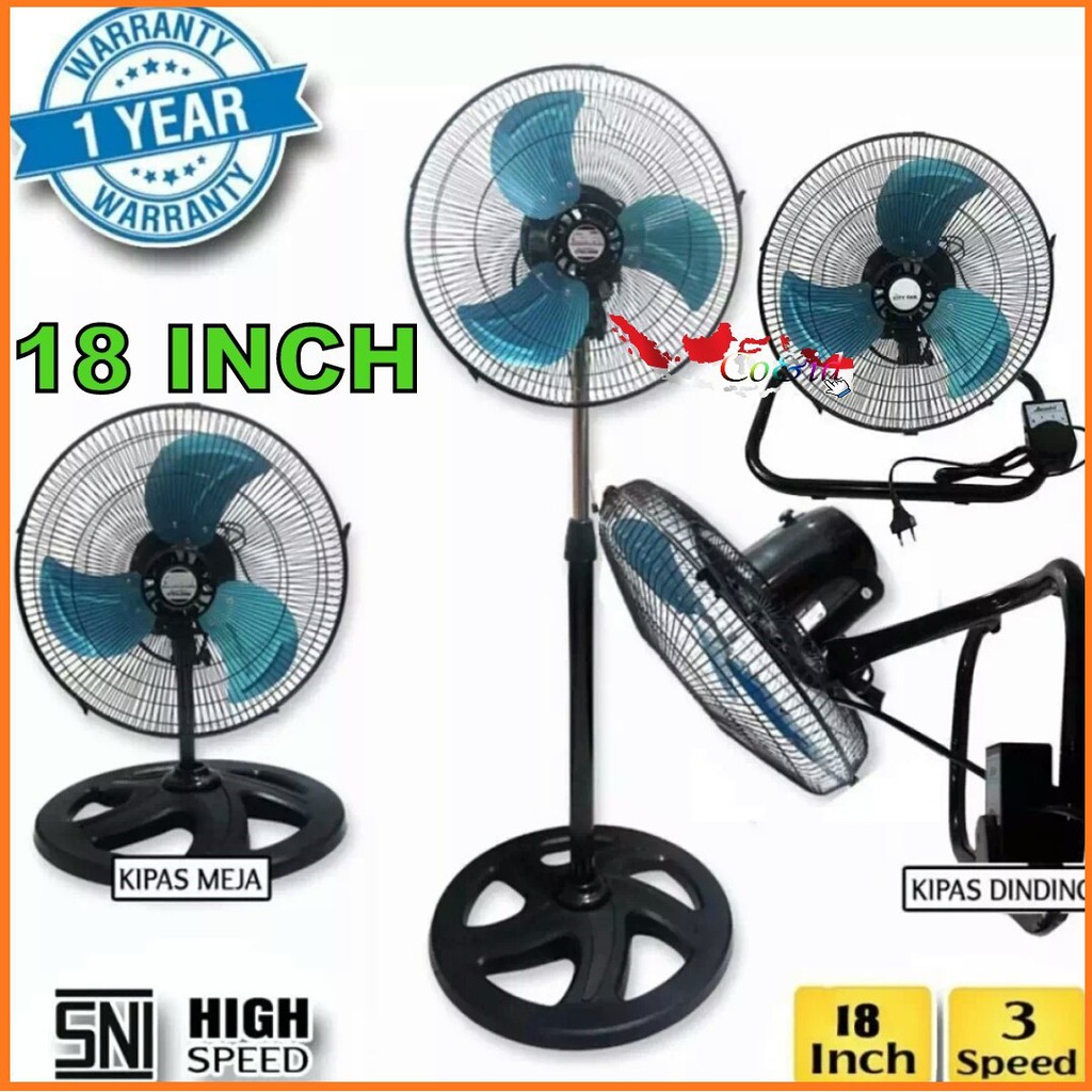 Kipas Angin Besi Jumbo National Plus 3in1 18&quot;