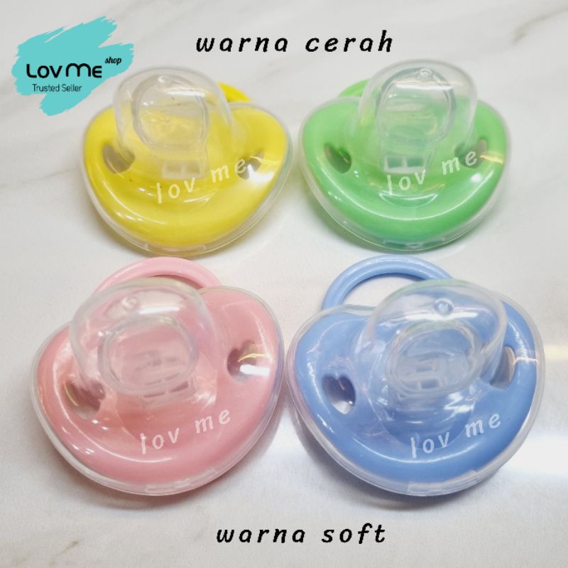 lov me❤ Huki Pacifier Orthodontic Soother Empeng Dot Gepeng |kempong isi 1 dan isi 2