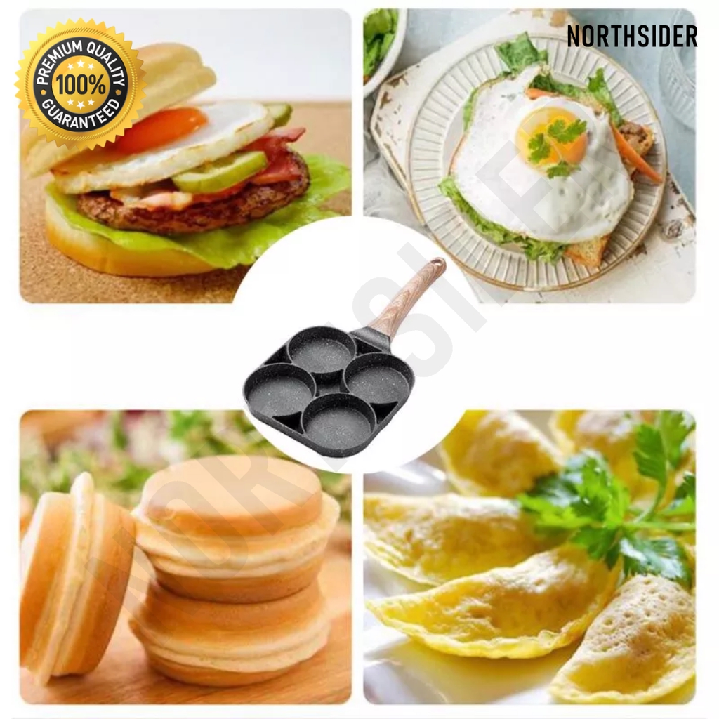 PANCI PENGGORENGAN TELUR - PANCAKE 4 LUBANG | NON STICK EGG FRYING PAN