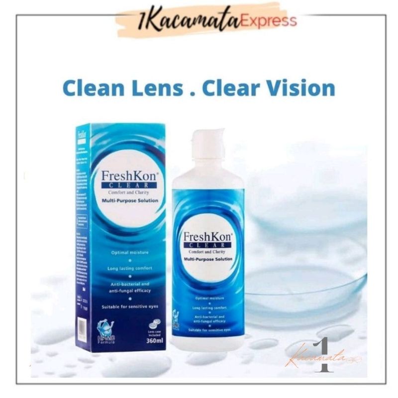 SOLUTION FRESHKON BESAR 360 ML CAIRAN CUCI DAN RENDAM SOFTLENS