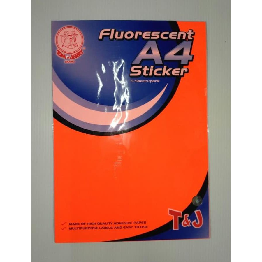 

Termurah Tom & Jerry Sticker Paper A4 Warna Red (Pack=5 Sheet) Offic