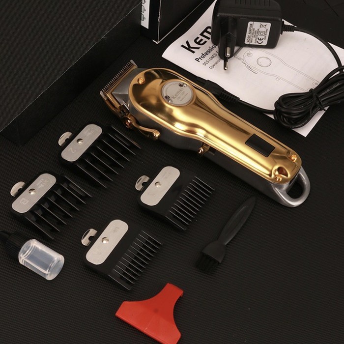 Mesin Alat Cukur Rambut Kemei KM 1986 GoldProfesional Hair Clipper cukuran cas-GOLD