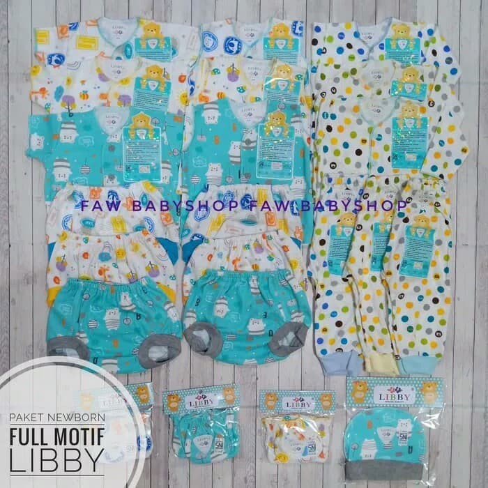 Paket Libby Baby Newborn isi 31pcs - Paket Pakaian Bayi Libby - Paket Newborn Lahiran - Baby Set