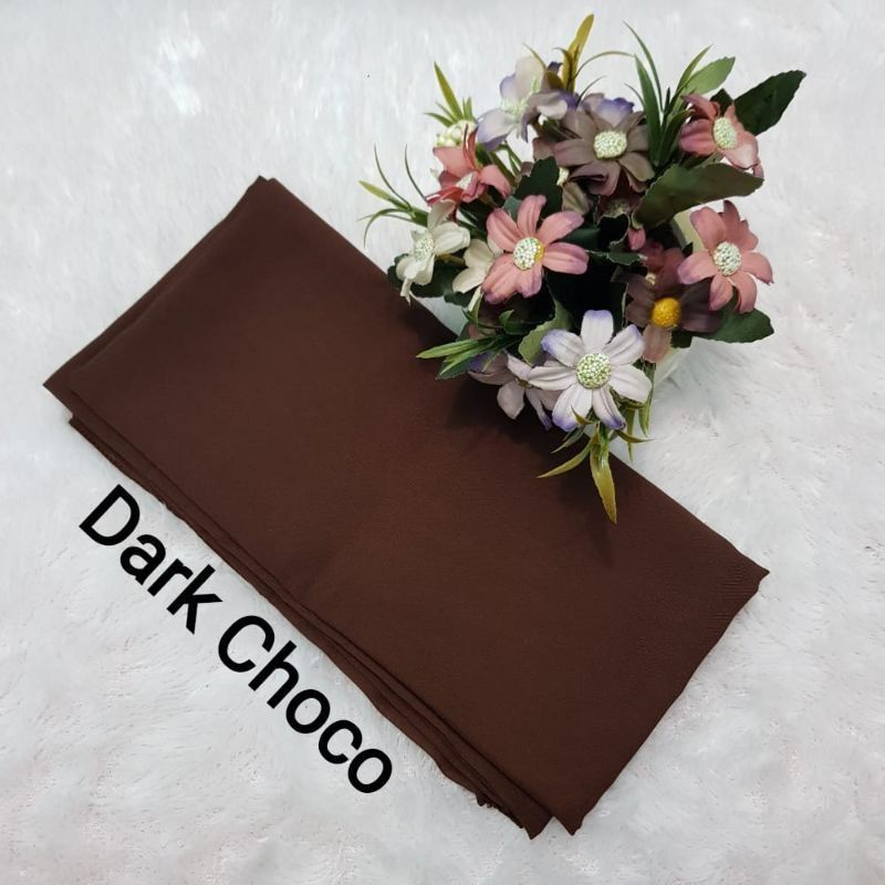 hijab BELLA SQUARE Pollycotton premium-Dark coco