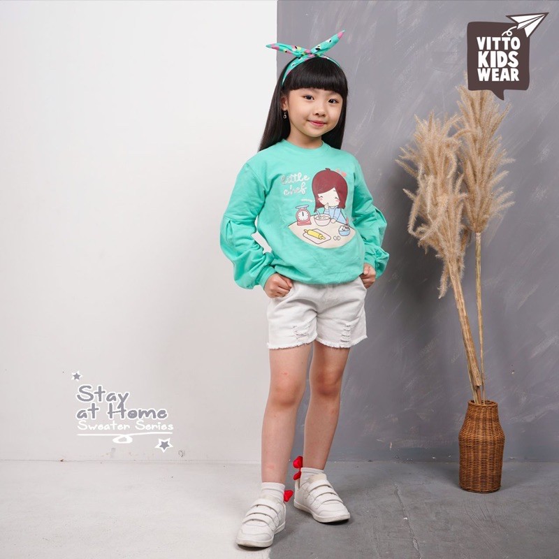 Sweater Vitto Kidswear | Sweater Stay At Home | Sweater Anak Keren nablfashion