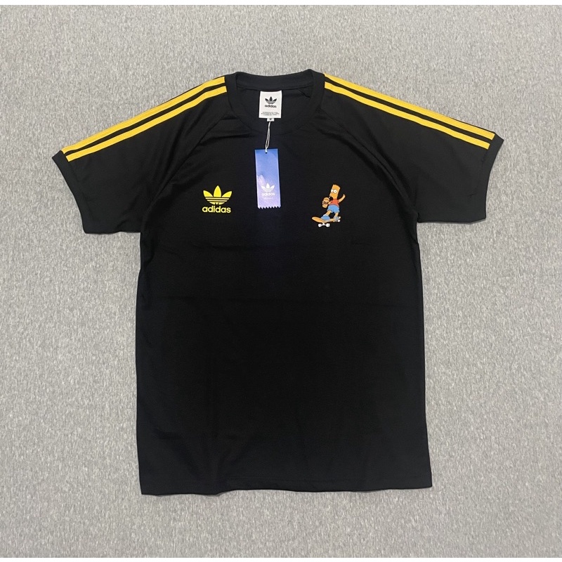 Kaos Adidas 3 Stripes x The Simpsons Black