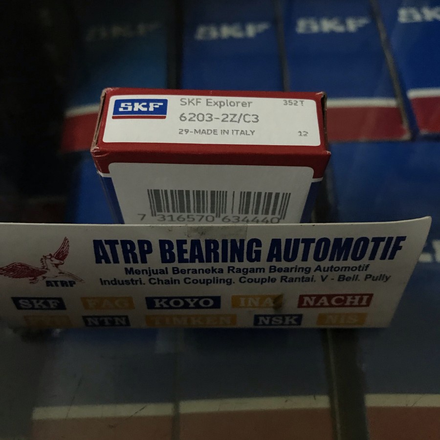 BALL BEARING 6203 2Z/C3 6203 ZZ C3 SKF ORIGINAL