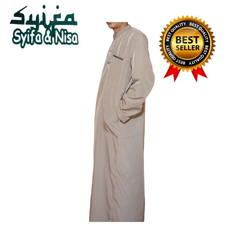 Termurah gamis jubah pria dewasa  al harbi Ukuran M, L, XL, XXL