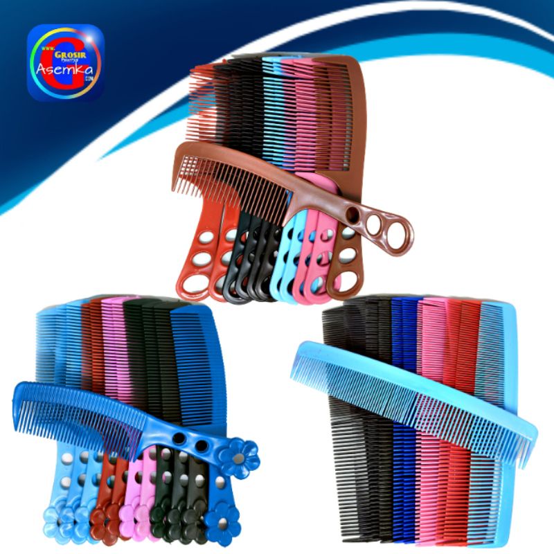 GPA Sisir Rambut Warna Besar Termurah grosir (12pcs)