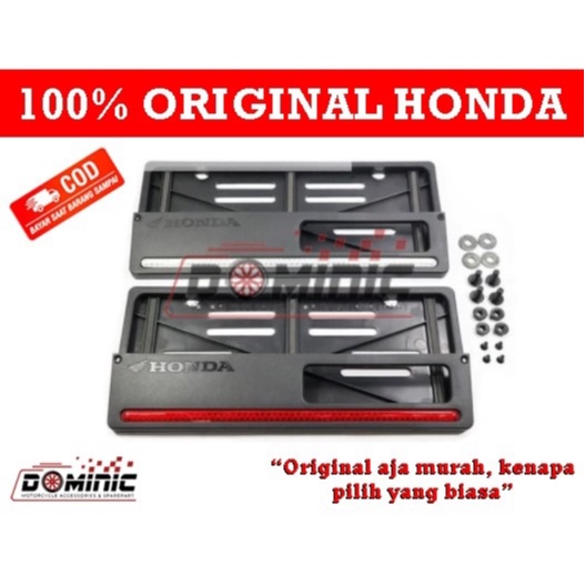 Cover Plat Honda Original TERLARIS !!! No #1 seINDONESIA !!! - Cover dudukan tutup plat nomor motor Honda original  DOMINIC