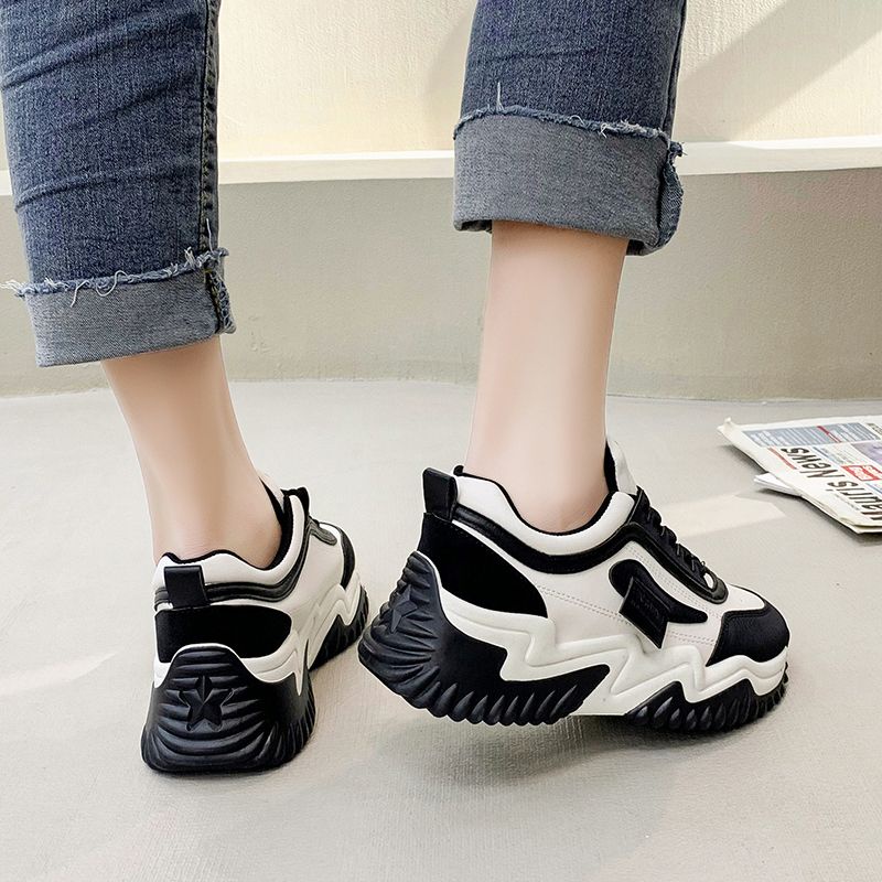 [GROSIR][COD] SEVEN_DAY SEPATU SNEAKERS WANITA KOREA IMPORT SPORT SHOES HITAM H-783