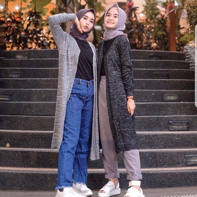 LONG CARDIGAN RAJUT POLOS